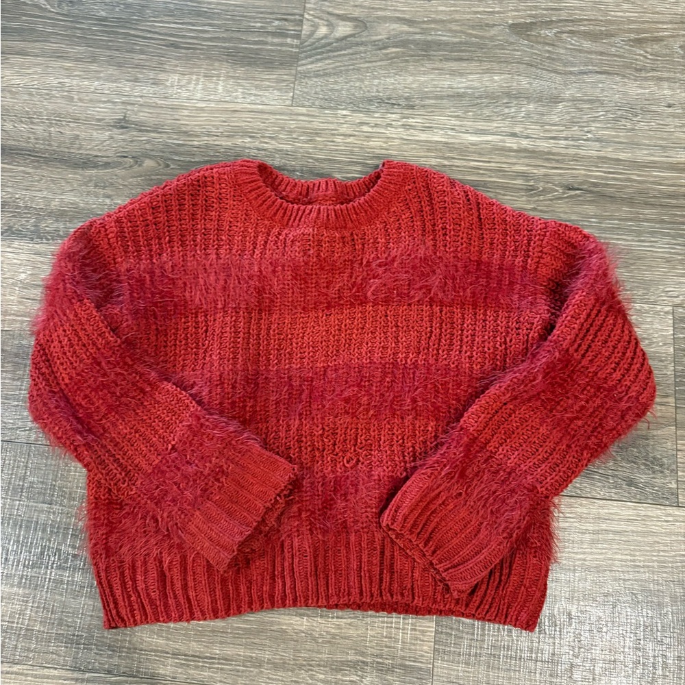 My Michelle Cozy Red Girls Sweater